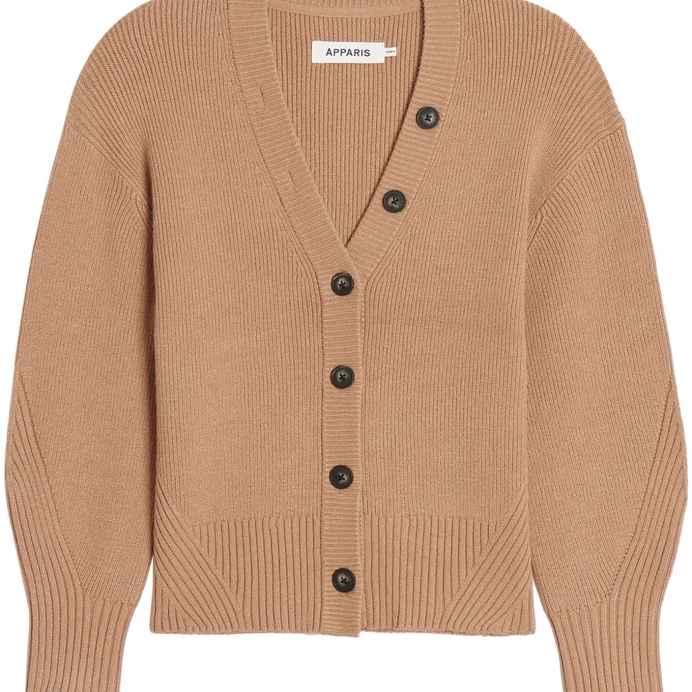Apparis. NWT. Almond Cardigan. Large. Hand Wash.